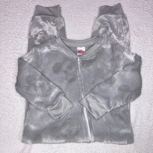 Disney junior Mickey grey fleece footless zip sleeper pajamas 4t